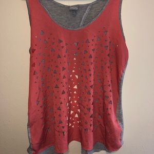 Vanity tank top with open back